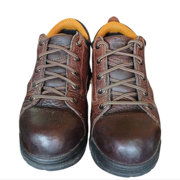 Timberland Pro Womens Titan Brown Leather Oxford Powerfit Work Shoes sz 8W - Picture 3 of 13